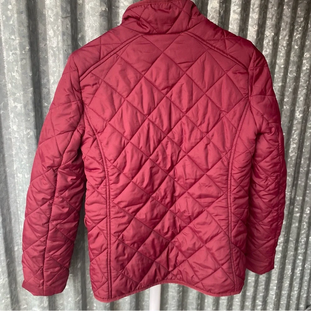 J. Crew Burgundy Red Quilted Puffer Jacket Size XXS - Picture 3 of 7